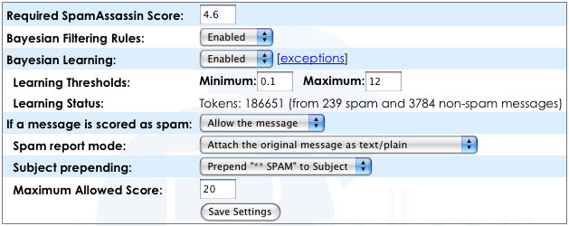 config example